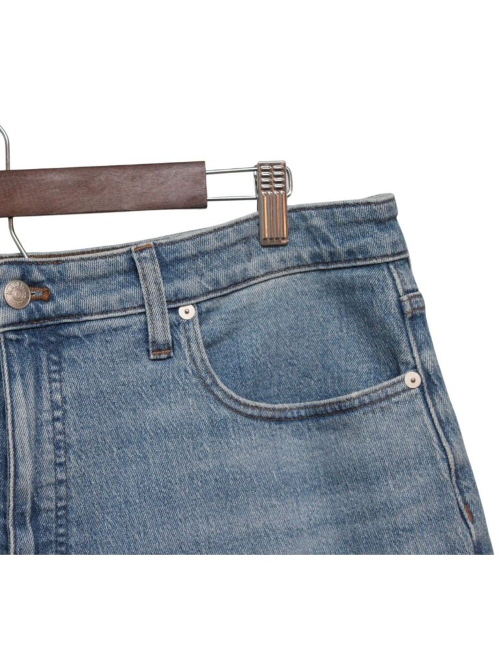Madewell Jeans Size 32 Curvy 90s Straight High Rise Preppy Classic Retro Boho - Picture 6 of 12